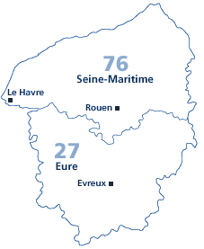 carte haute normandie